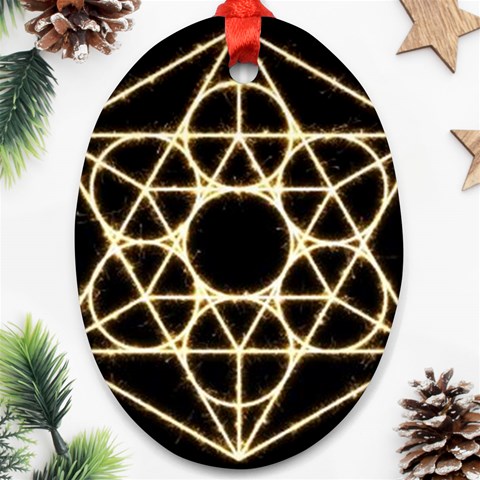 Sacred Geometry: Metatron Ornament (Oval) from ArtsNow.com Front