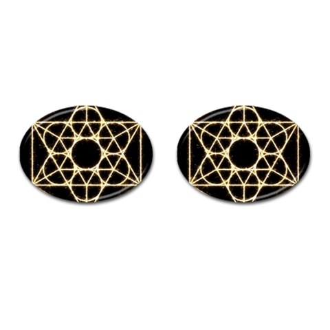 Sacred Geometry: Metatron Cufflinks (Oval) from ArtsNow.com Front(Pair)