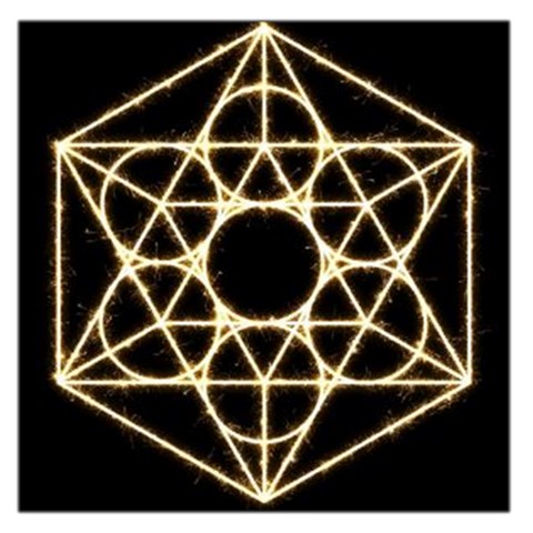 Sacred Geometry: Metatron Large Satin Scarf (Square) from ArtsNow.com Front