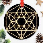 Sacred Geometry: Metatron Round Ornament (Two Sides)