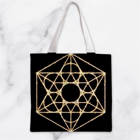 Sacred Geometry: Metatron Zipper Grocery Tote Bag from ArtsNow.com Front