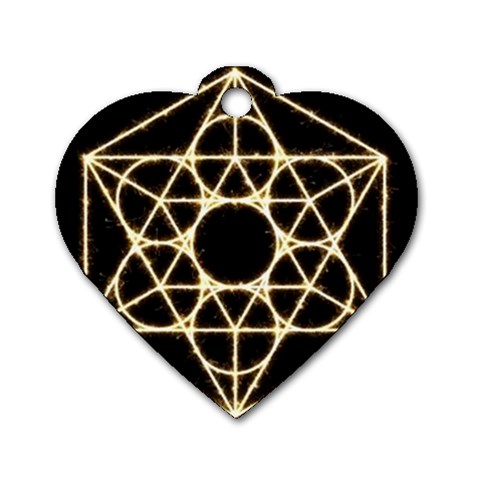 Sacred Geometry: Metatron Dog Tag Heart (Two Sides) from ArtsNow.com Front