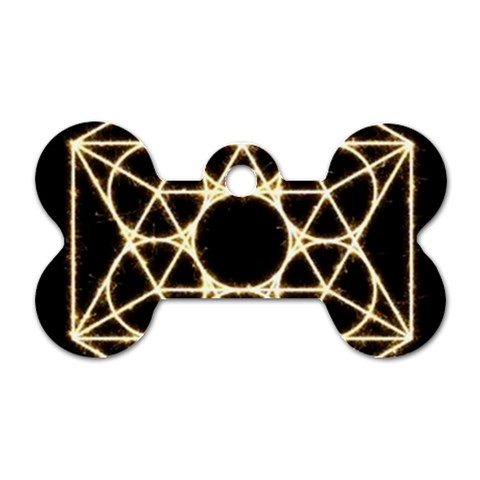 Sacred Geometry: Metatron Dog Tag Bone (Two Sides) from ArtsNow.com Front
