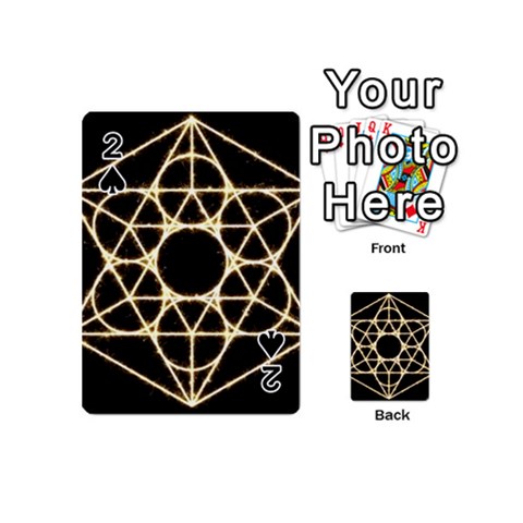 Sacred Geometry: Metatron Playing Cards 54 Designs (Mini) from ArtsNow.com Front - Spade2