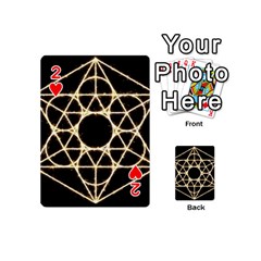 Sacred Geometry: Metatron Playing Cards 54 Designs (Mini) from ArtsNow.com Front - Heart2