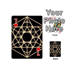 Sacred Geometry: Metatron Playing Cards 54 Designs (Mini) from ArtsNow.com Front - Heart7