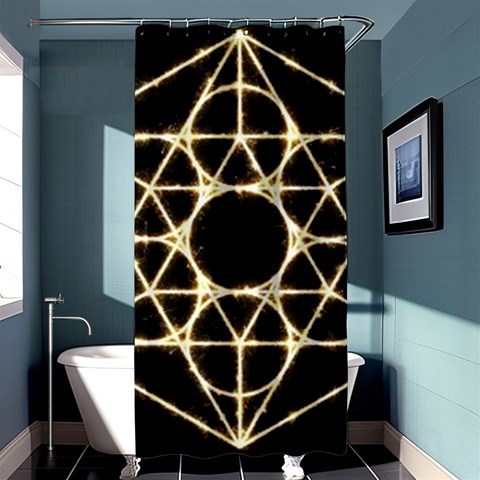 Sacred Geometry: Metatron Shower Curtain 36  x 72  (Stall) from ArtsNow.com Curtain(36 X72 ) - 33.26 x66.24  Curtain(36 X72 )