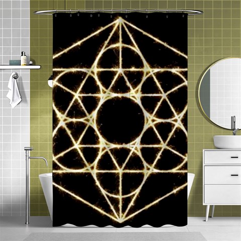 Sacred Geometry: Metatron Shower Curtain 48  x 72  (Small) from ArtsNow.com Curtain(48  X 72 ) - 42.18 x64.8  Curtain(48  X 72 )