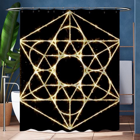 Sacred Geometry: Metatron Shower Curtain 60  x 72  (Medium) from ArtsNow.com 60 x72  Curtain