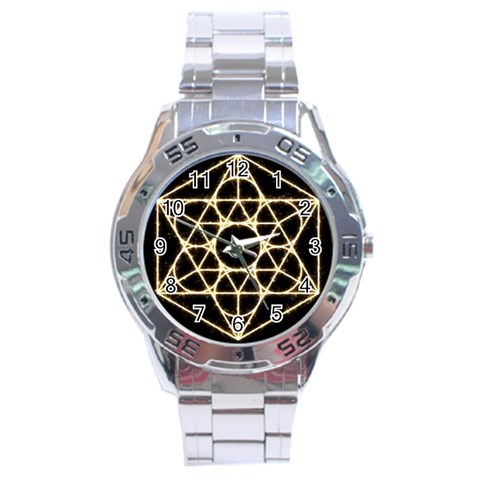 Sacred Geometry: Metatron Stainless Steel Analogue Watch from ArtsNow.com Front