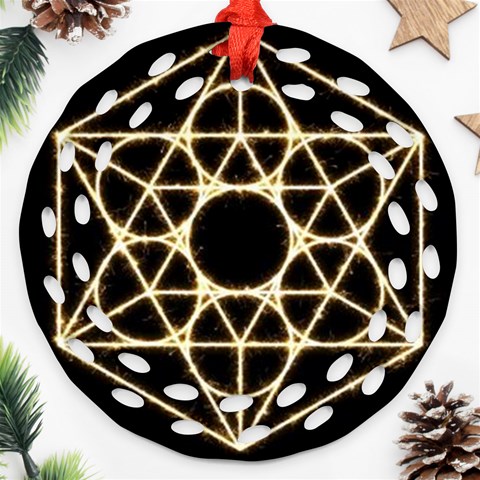 Sacred Geometry: Metatron Ornament (Round Filigree) from ArtsNow.com Front