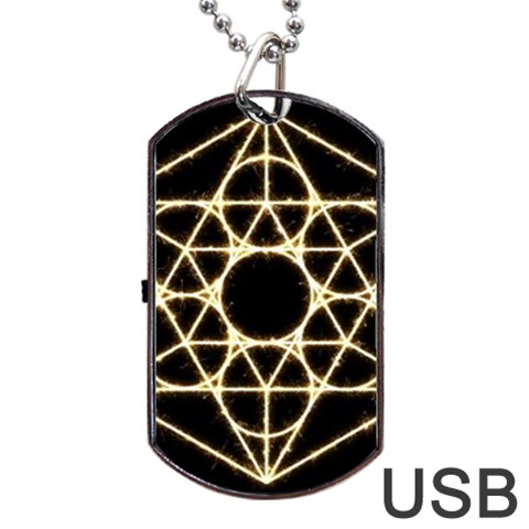 Sacred Geometry: Metatron Dog Tag USB Flash (One Side) from ArtsNow.com Front