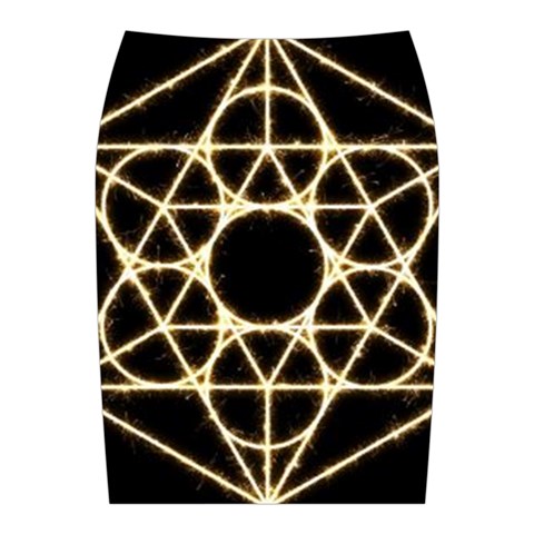 Sacred Geometry: Metatron Midi Wrap Pencil Skirt from ArtsNow.com Back