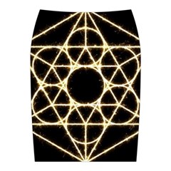 Sacred Geometry: Metatron Midi Wrap Pencil Skirt from ArtsNow.com Back