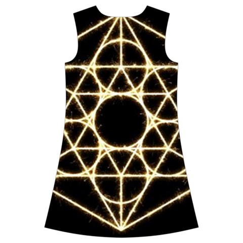Sacred Geometry: Metatron Kids  Short Sleeve Velvet Dress from ArtsNow.com Back