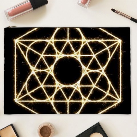 Sacred Geometry: Metatron Cosmetic Bag (XXL) from ArtsNow.com Front