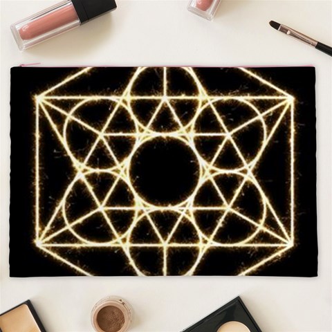Sacred Geometry: Metatron Cosmetic Bag (XXL) from ArtsNow.com Front