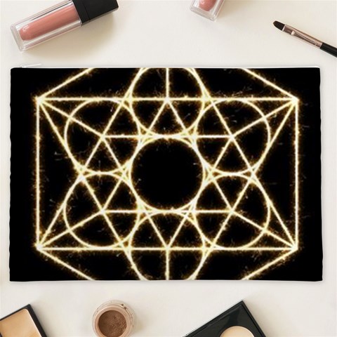 Sacred Geometry: Metatron Cosmetic Bag (XXL) from ArtsNow.com Front