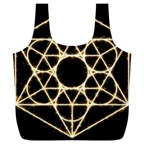 Sacred Geometry: Metatron Full Print Recycle Bag (XL) from ArtsNow.com Front