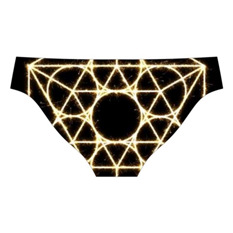 Sacred Geometry: Metatron Cross Back Hipster Bikini Set from ArtsNow.com Back Under
