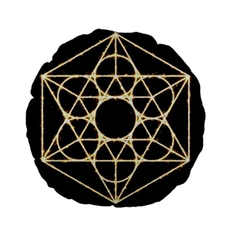 Sacred Geometry: Metatron Standard 15  Premium Flano Round Cushion  from ArtsNow.com Back
