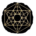 Sacred Geometry: Metatron Large 18  Premium Flano Round Cushion 