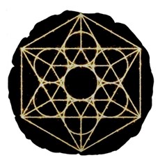 Sacred Geometry: Metatron Large 18  Premium Flano Round Cushion  from ArtsNow.com Back