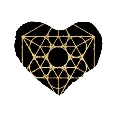Sacred Geometry: Metatron Standard 16  Premium Flano Heart Shape Cushion  from ArtsNow.com Front