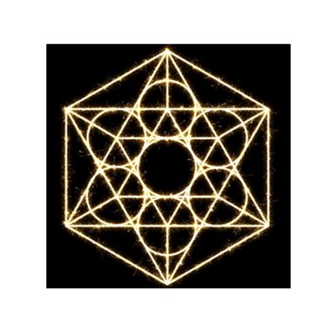 Sacred Geometry: Metatron Small Satin Scarf (Square) from ArtsNow.com Front