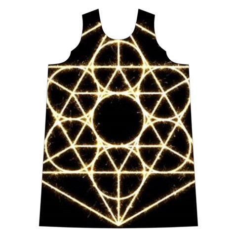 Sacred Geometry: Metatron Shoulder Cutout Velvet One Piece from ArtsNow.com Front