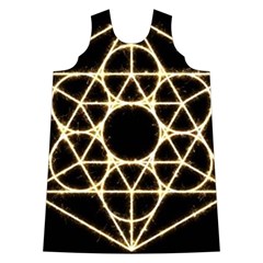 Sacred Geometry: Metatron Shoulder Cutout Velvet One Piece from ArtsNow.com Front