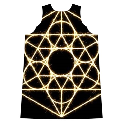 Sacred Geometry: Metatron Shoulder Cutout Velvet One Piece from ArtsNow.com Back