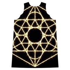 Sacred Geometry: Metatron Velvet Long Sleeve Shoulder Cutout Dress from ArtsNow.com Back