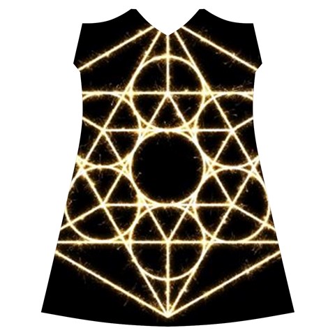 Sacred Geometry: Metatron Ruffle Detail Chiffon Dress from ArtsNow.com Front