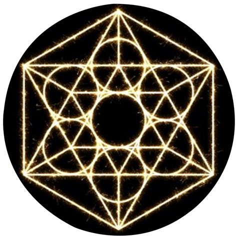 Sacred Geometry: Metatron Wooden Bottle Opener (Round) from ArtsNow.com Front