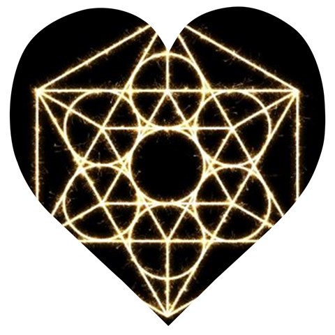 Sacred Geometry: Metatron Wooden Puzzle Heart from ArtsNow.com Front