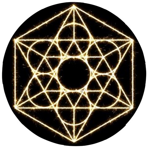 Sacred Geometry: Metatron Wooden Puzzle Round from ArtsNow.com Front