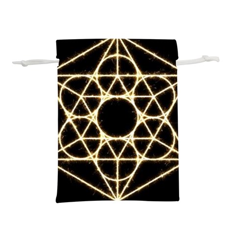 Sacred Geometry: Metatron Lightweight Drawstring Pouch (L) from ArtsNow.com Front