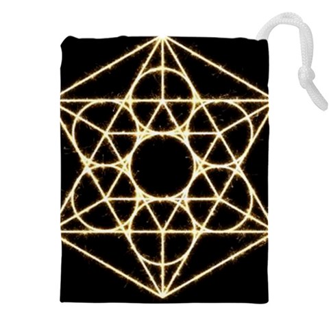 Sacred Geometry: Metatron Drawstring Pouch (4XL) from ArtsNow.com Front