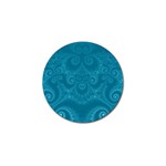 Cerulean Blue Spirals Golf Ball Marker (4 pack)