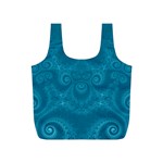 Cerulean Blue Spirals Full Print Recycle Bag (S)