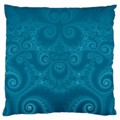 Cerulean Blue Spirals Standard Flano Cushion Case (Two Sides) from ArtsNow.com Back
