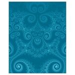 Cerulean Blue Spirals Drawstring Bag (Small)