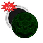 Emerald Green Spirals 2.25  Magnets (10 pack) 