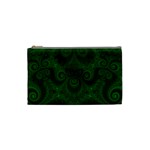 Emerald Green Spirals Cosmetic Bag (Small)
