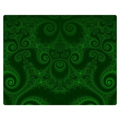 Emerald Green Spirals Double Sided Flano Blanket (Medium)  from ArtsNow.com 60 x50  Blanket Front