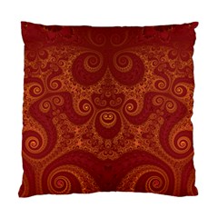 Red and Gold Spirals Standard Cushion Case (Two Sides) from ArtsNow.com Front