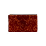 Red and Gold Spirals Cosmetic Bag (Small)
