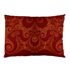 Red and Gold Spirals Pillow Case (Two Sides) from ArtsNow.com Front