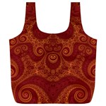 Red and Gold Spirals Full Print Recycle Bag (XL)